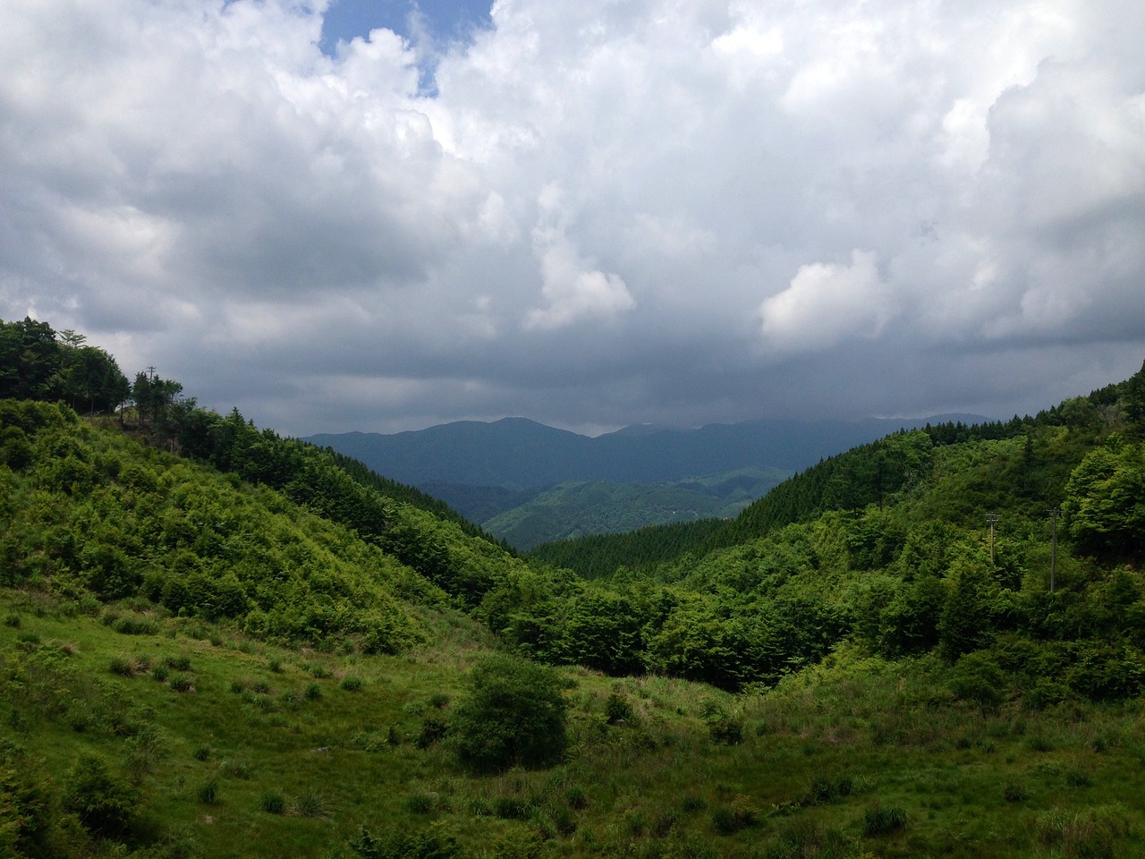 japan foothills scenery free photo