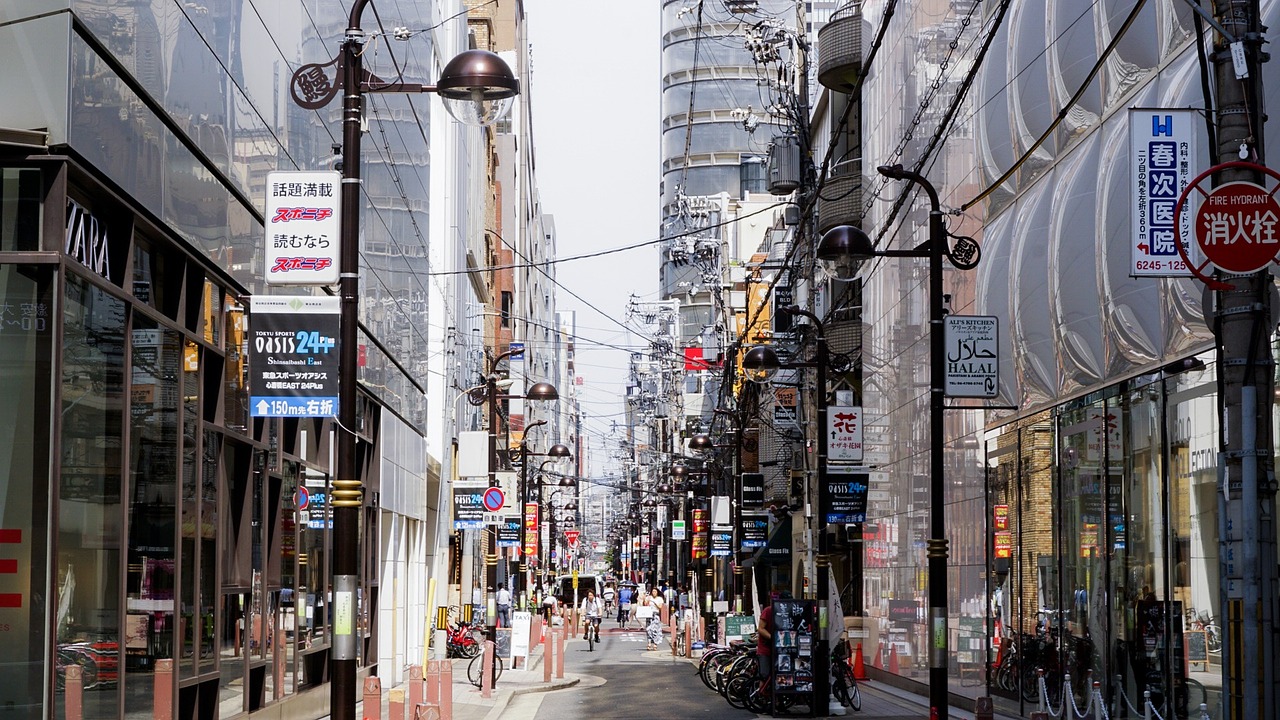 japan downtown street free photo