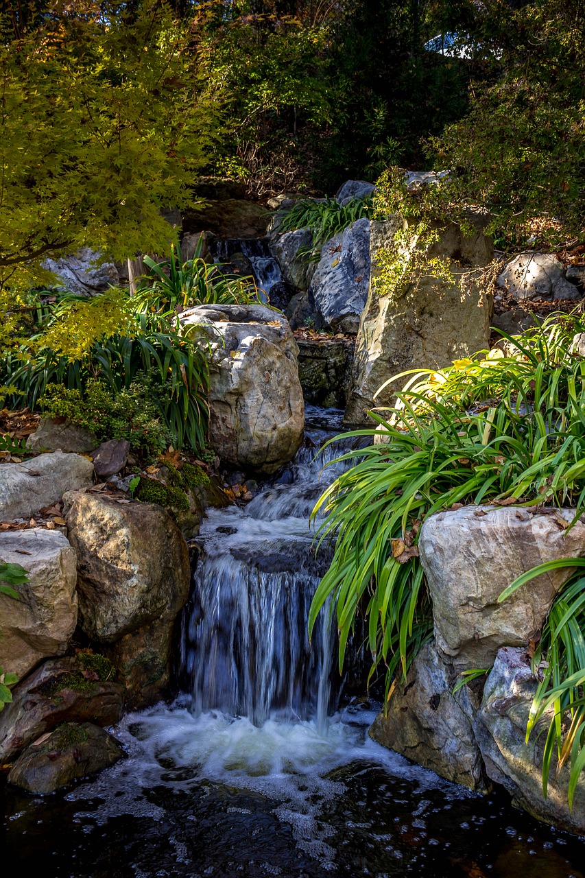 japan waterfall rocks free photo