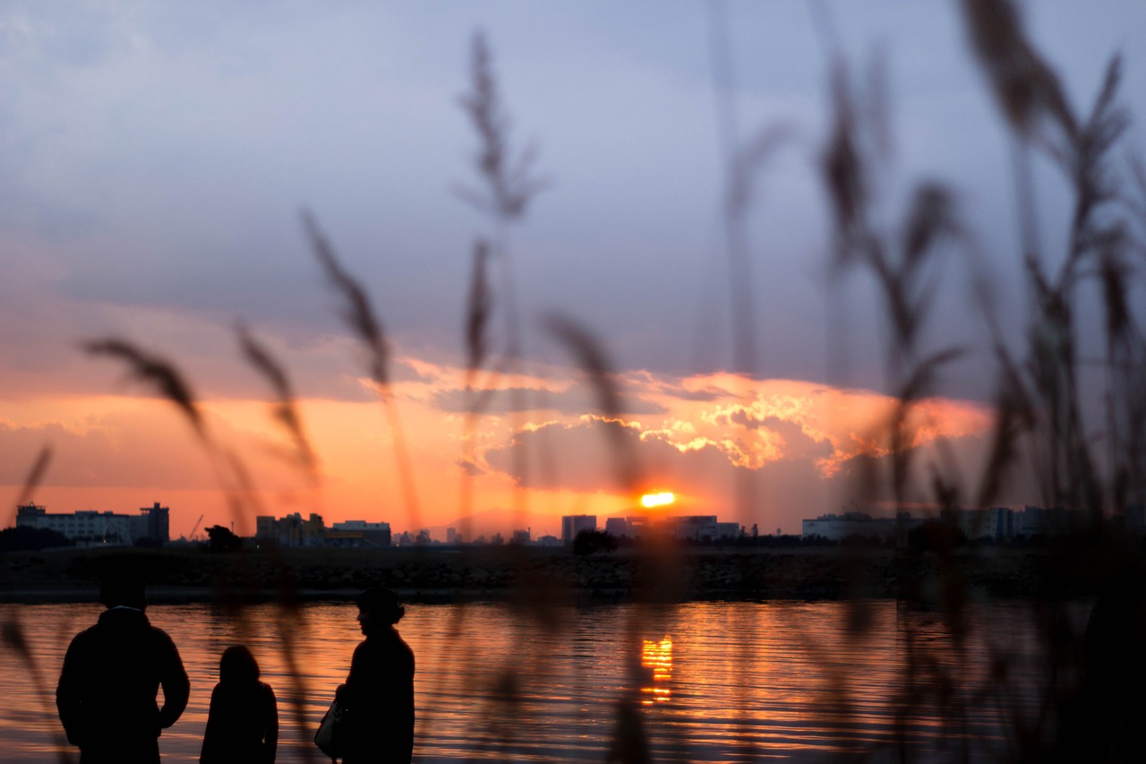 japan  sunset  family free photo