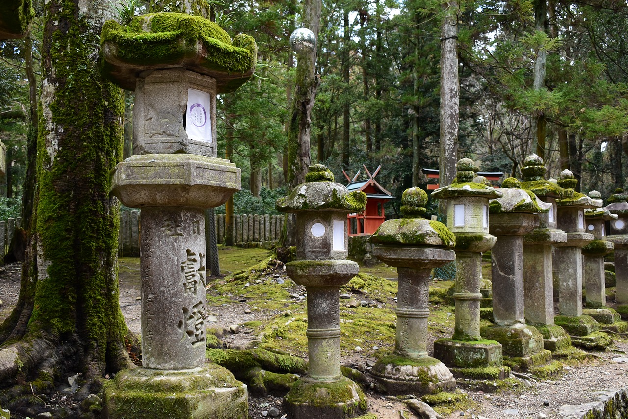 japan  nara  stone lantern free photo