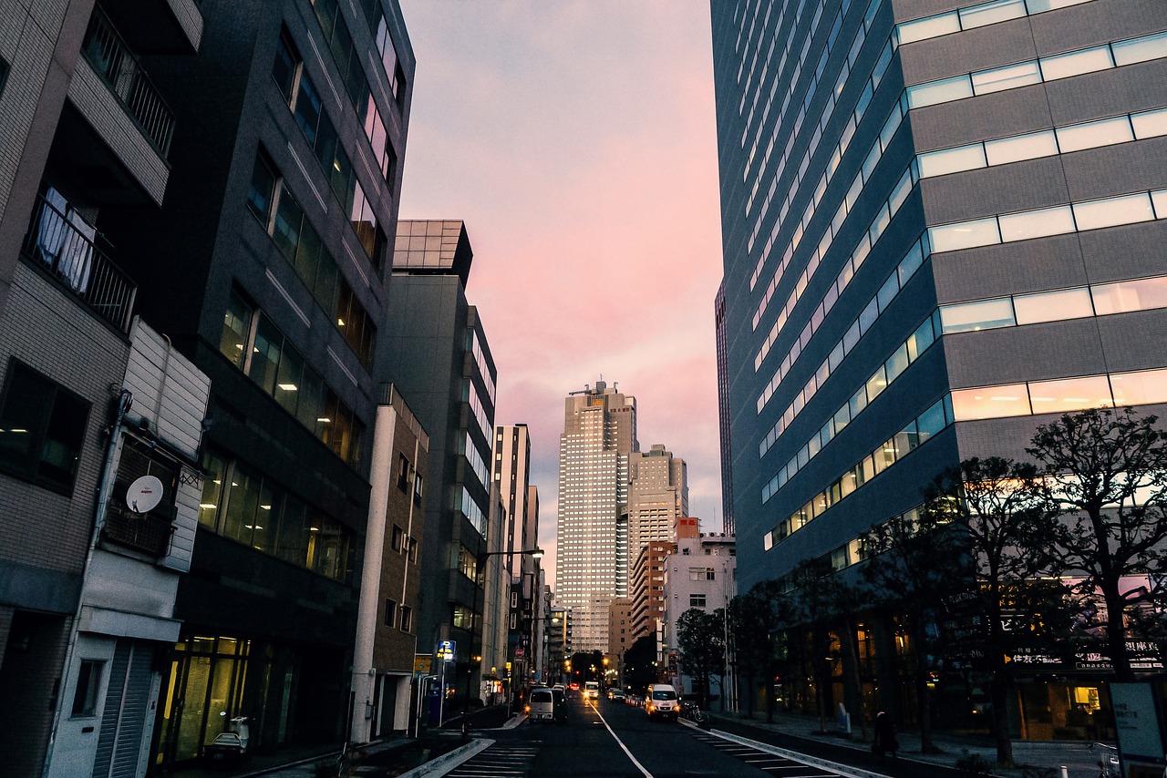 japan  tokyo city  evening free photo