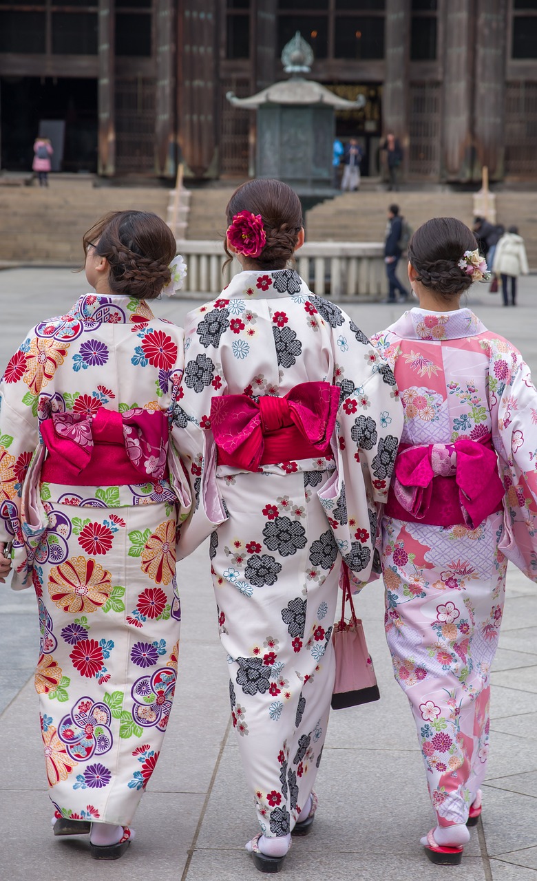 japan  nara  kimonos free photo