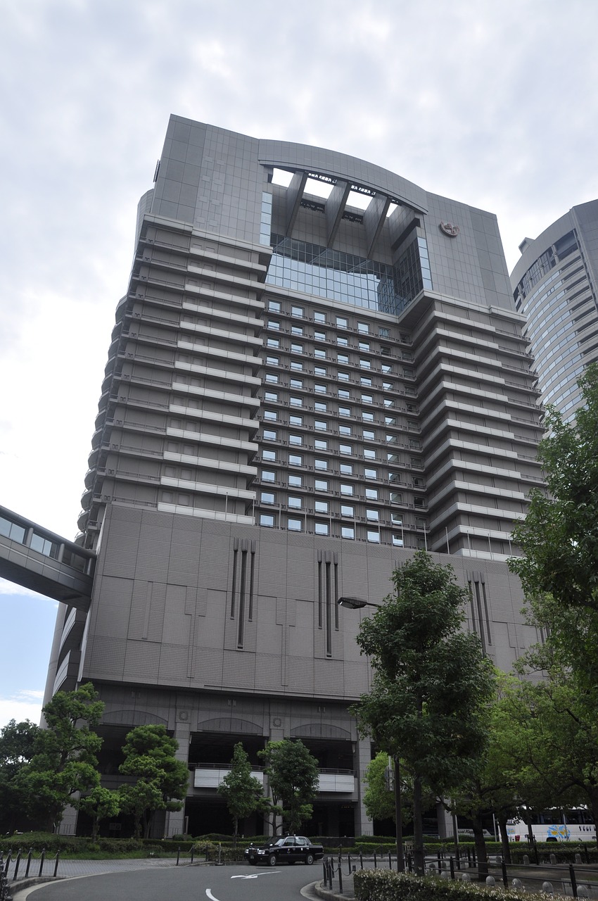 japan osaka high-rise building free photo