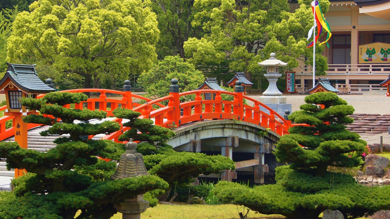 japan garden bridge free photo