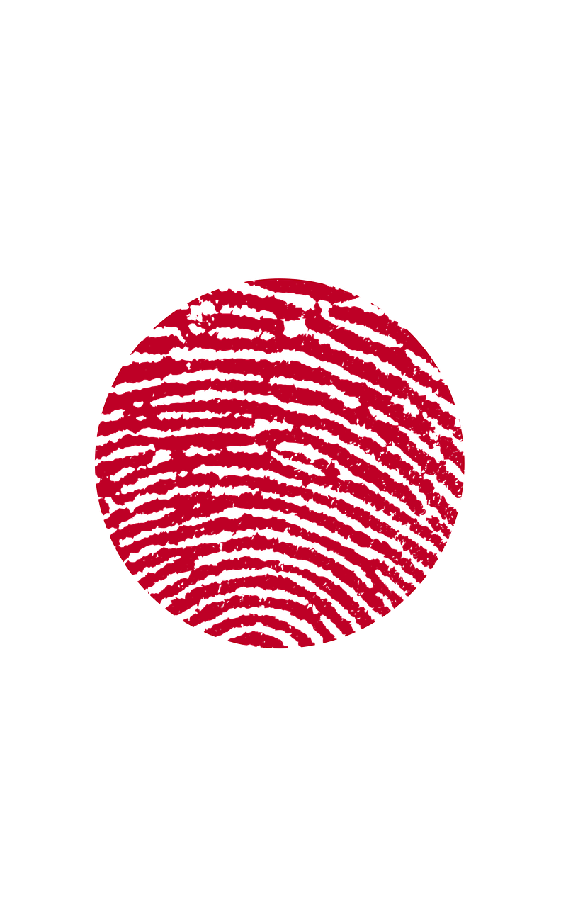 japan flag fingerprint free photo