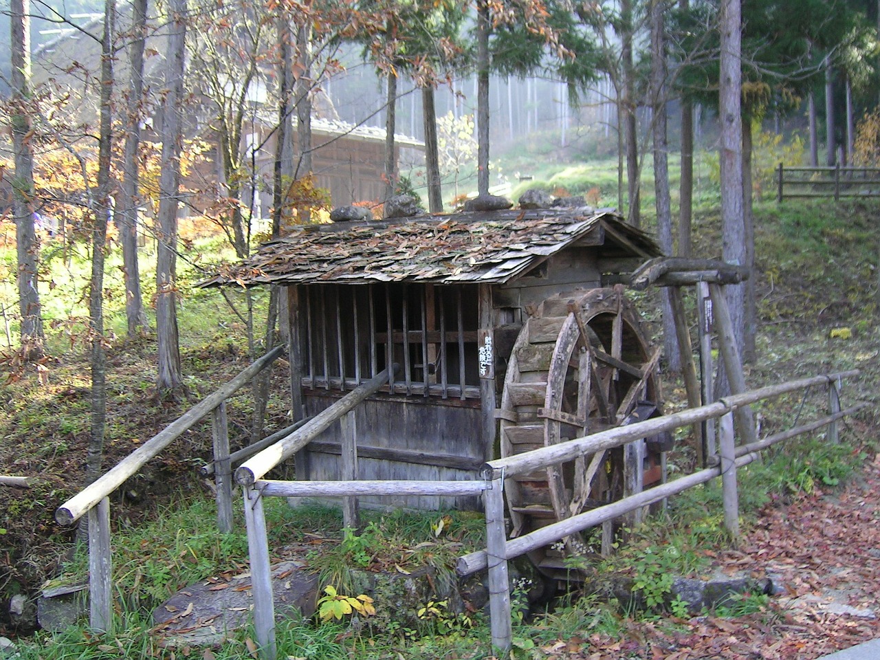 japan mill water wheel free photo