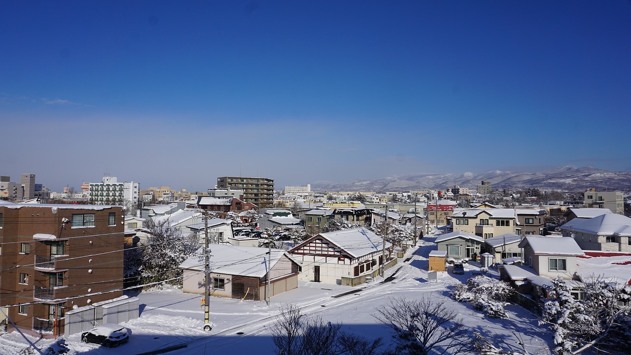 japanese snow scenery winter free photo