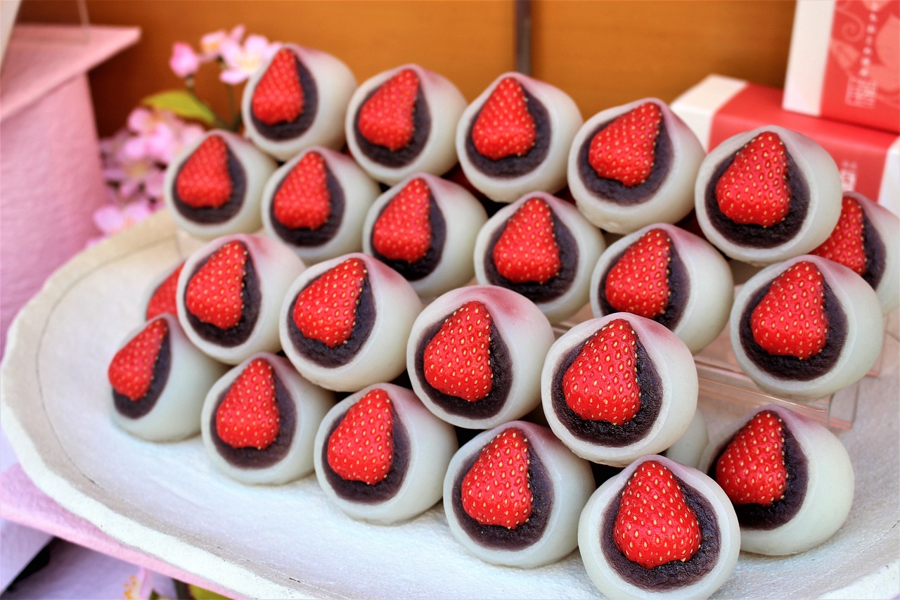japanese  snacks  strawberry free photo