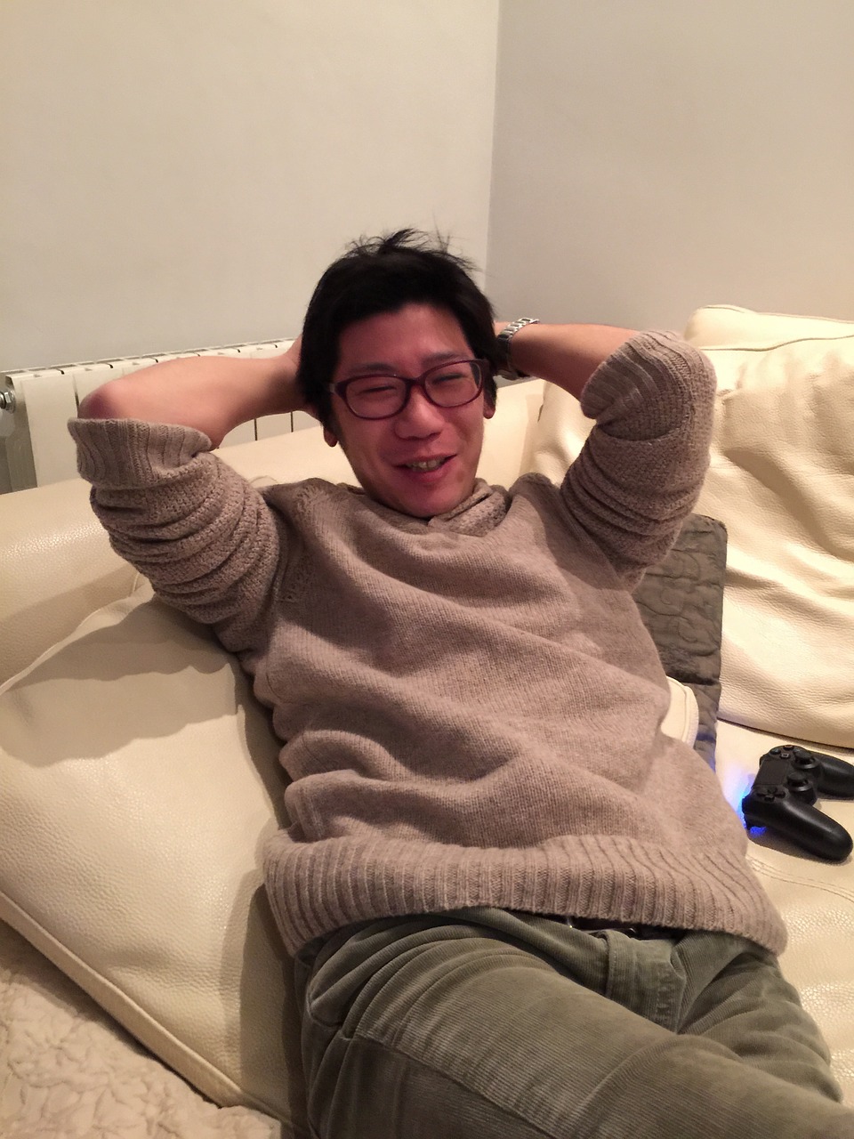 japanese man sofa free photo