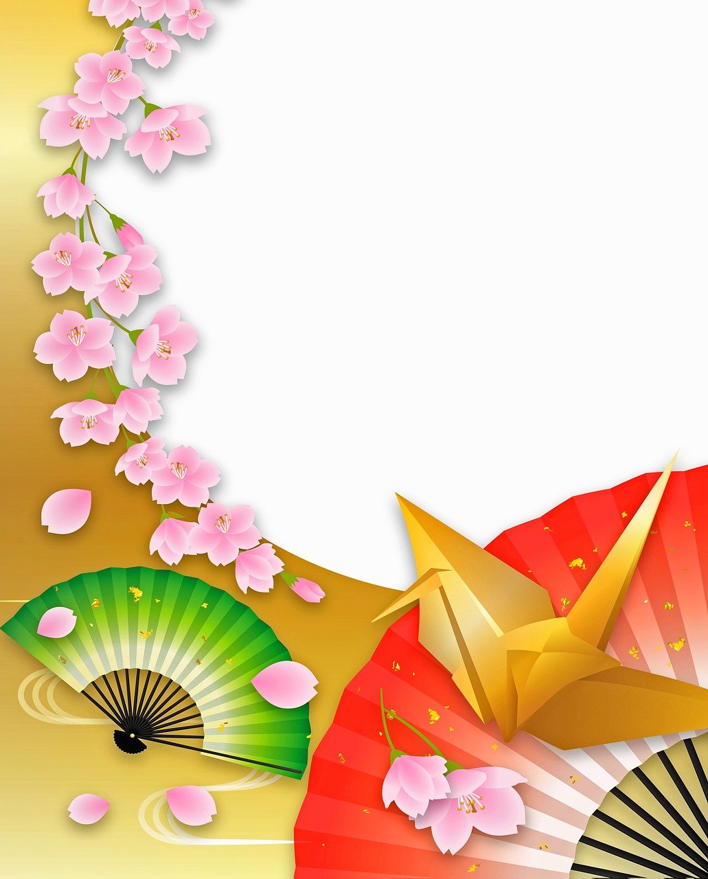 japanese background  fans  origami free photo