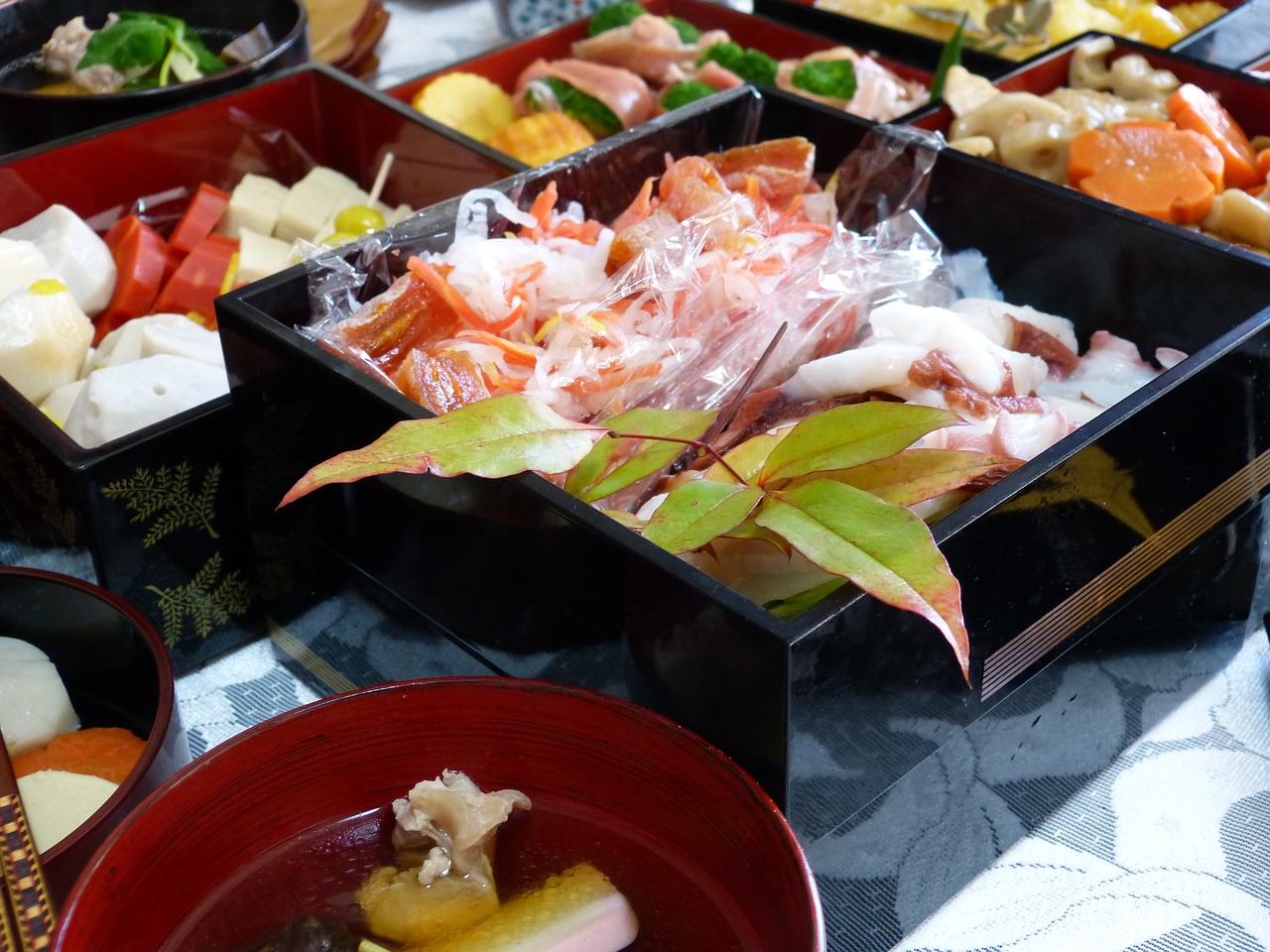 japanese food new year cuisine new year dishes free photo