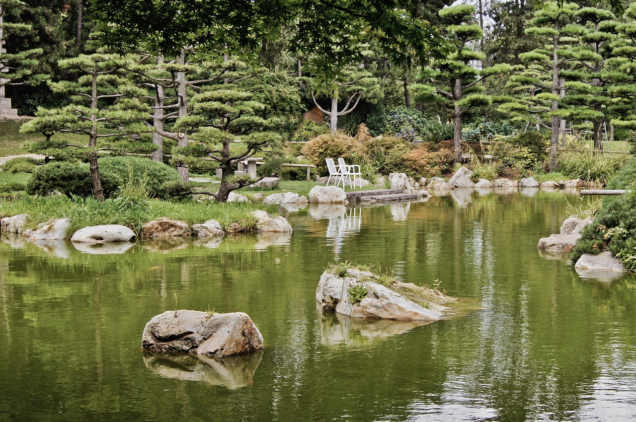 japanese garden lake water free photo