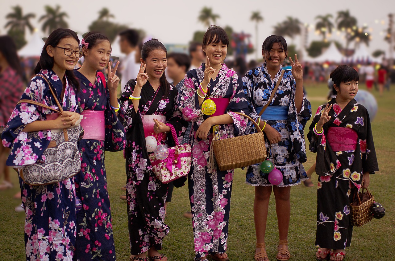 japanese teenager japanese girl bon odori free photo