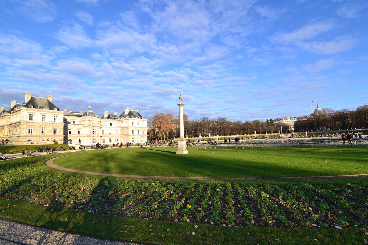 jardin du luxembourg paris lawn free photo