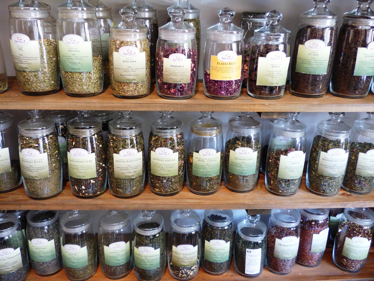 jars tea herbs free photo