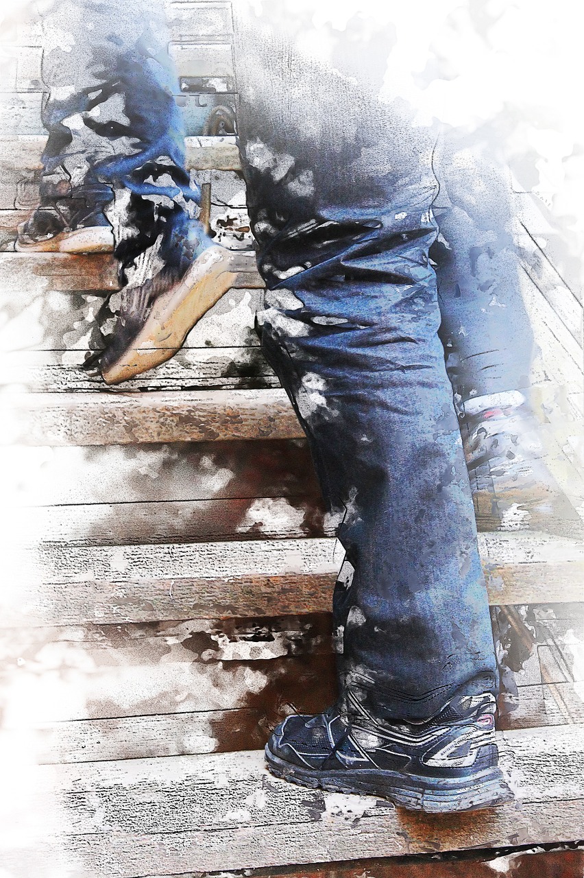 jeans stair step free photo
