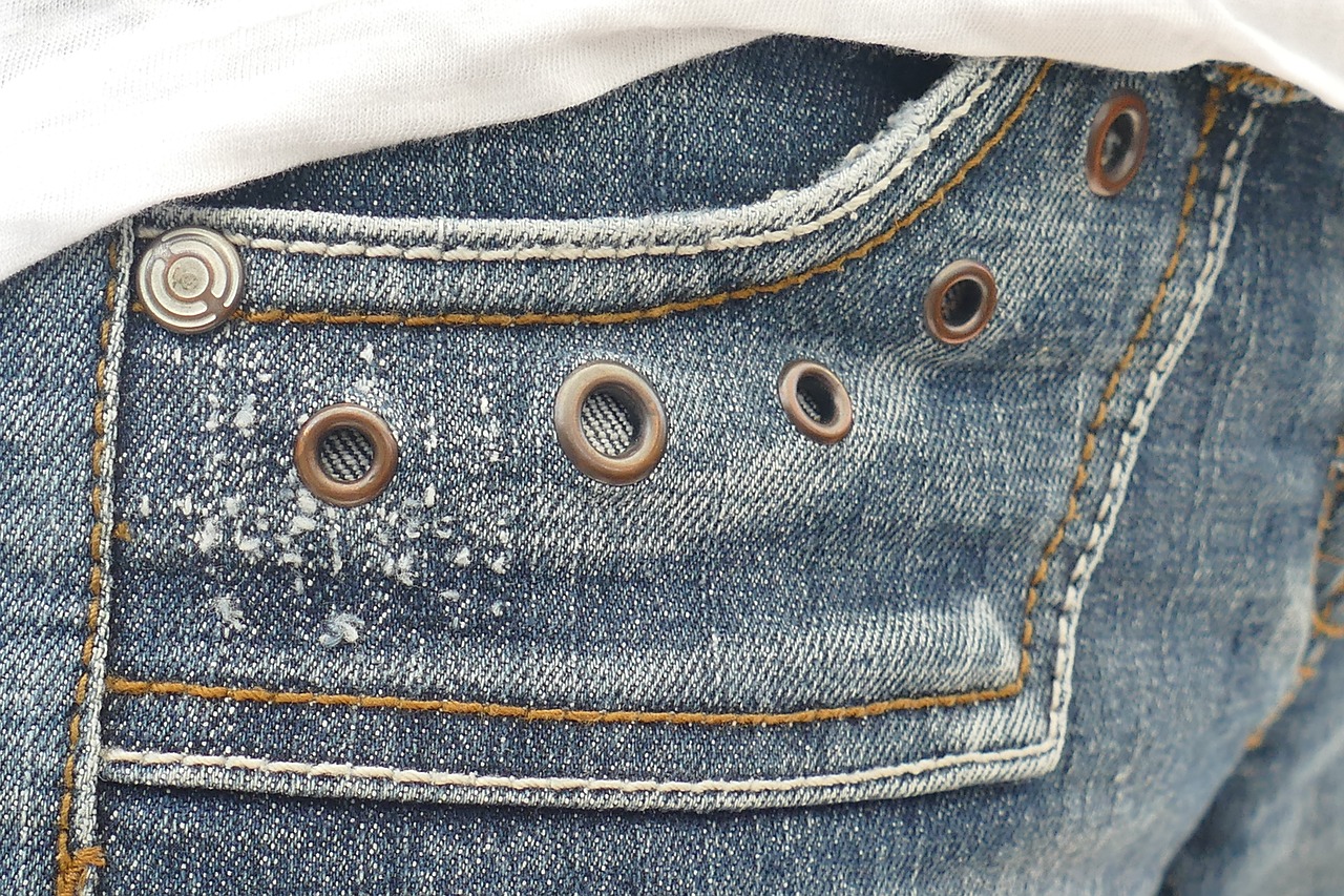 jeans bag rivet free photo