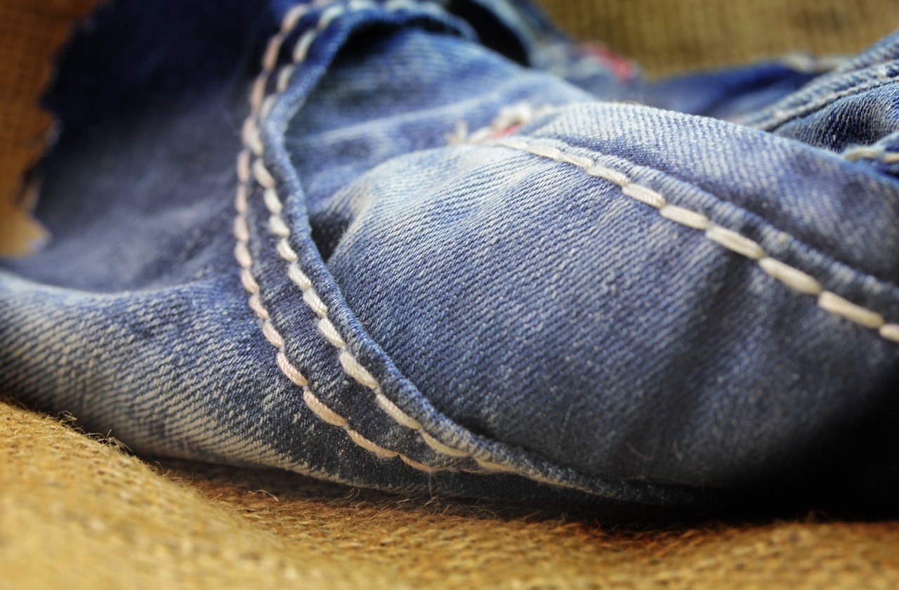 jeans textile macro free photo