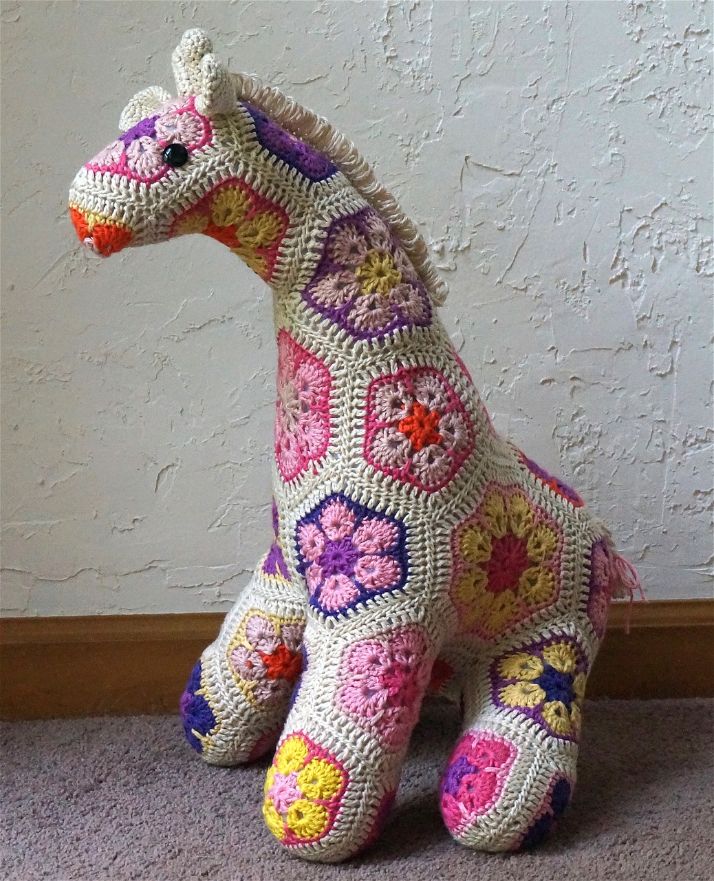 jedi crocheted giraffe african flower design heidi bears design free photo