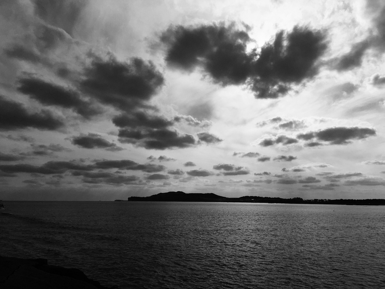 jeju island sea sky free photo