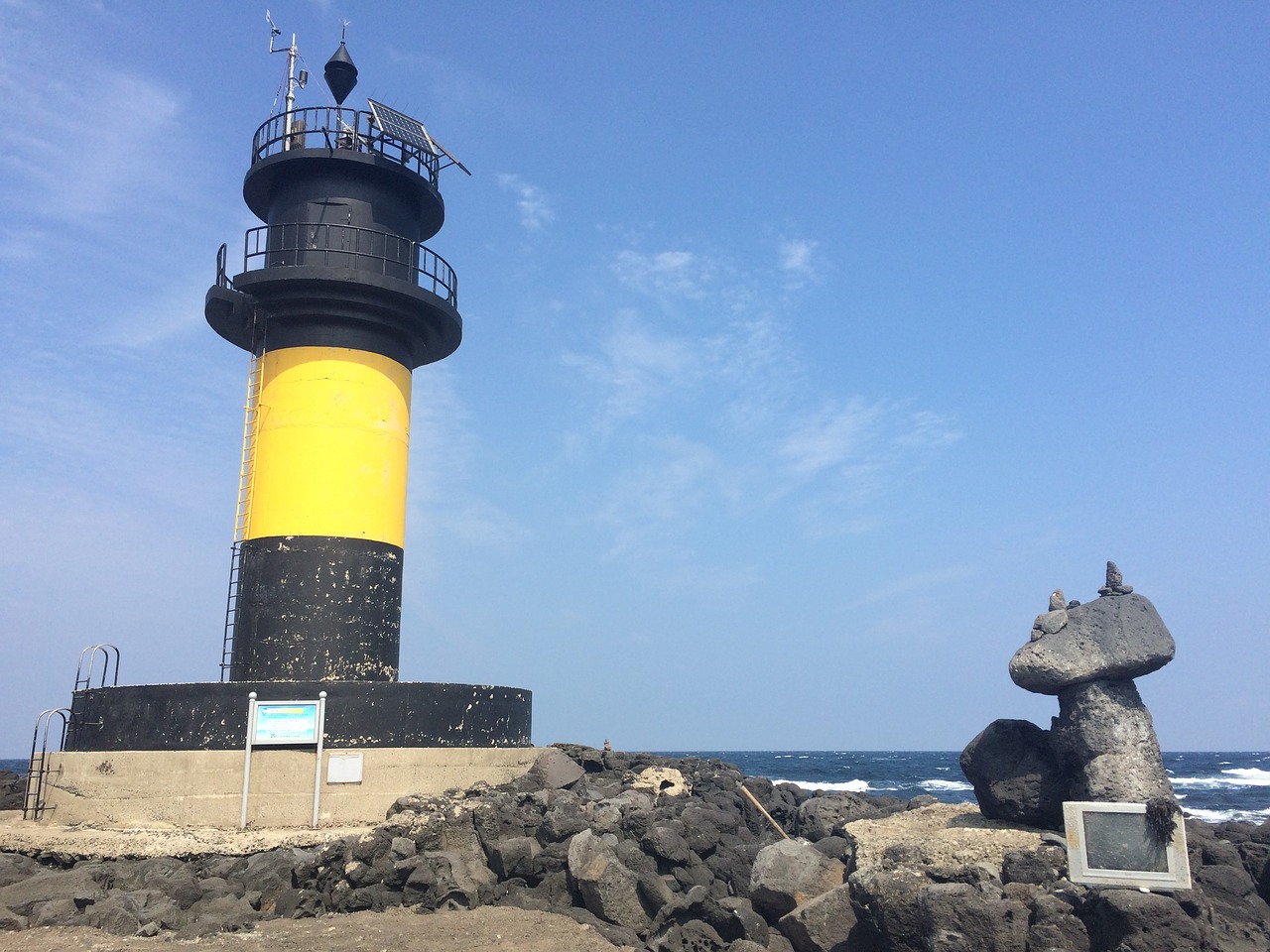 jeju island jeju scenery lighthouse free photo