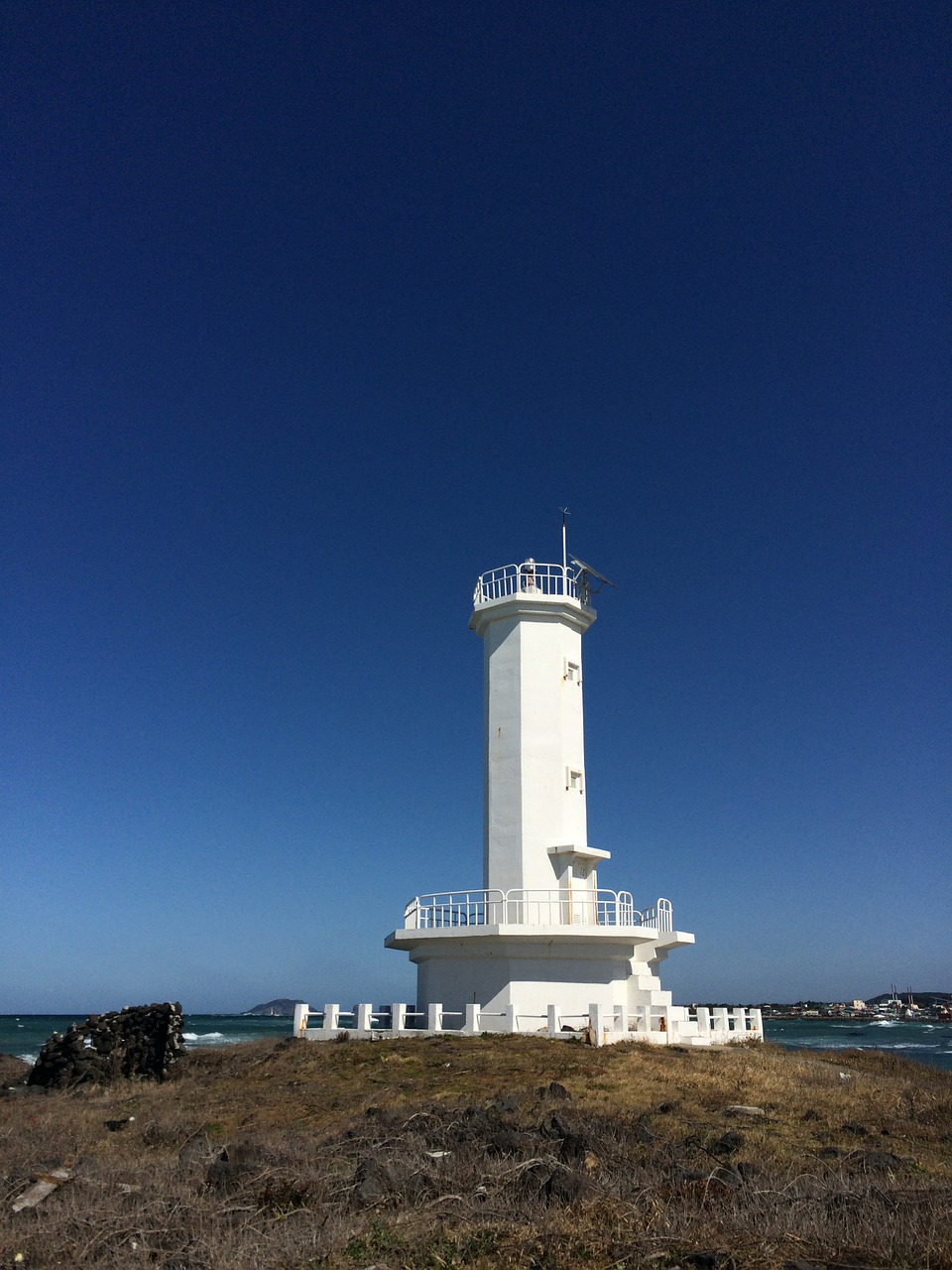jeju island lighthouse sky free photo