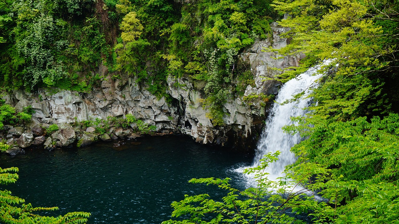 jeju island falls cheonjeyeon jeju cheonjeyeon falls cheonjeyeon falls free photo