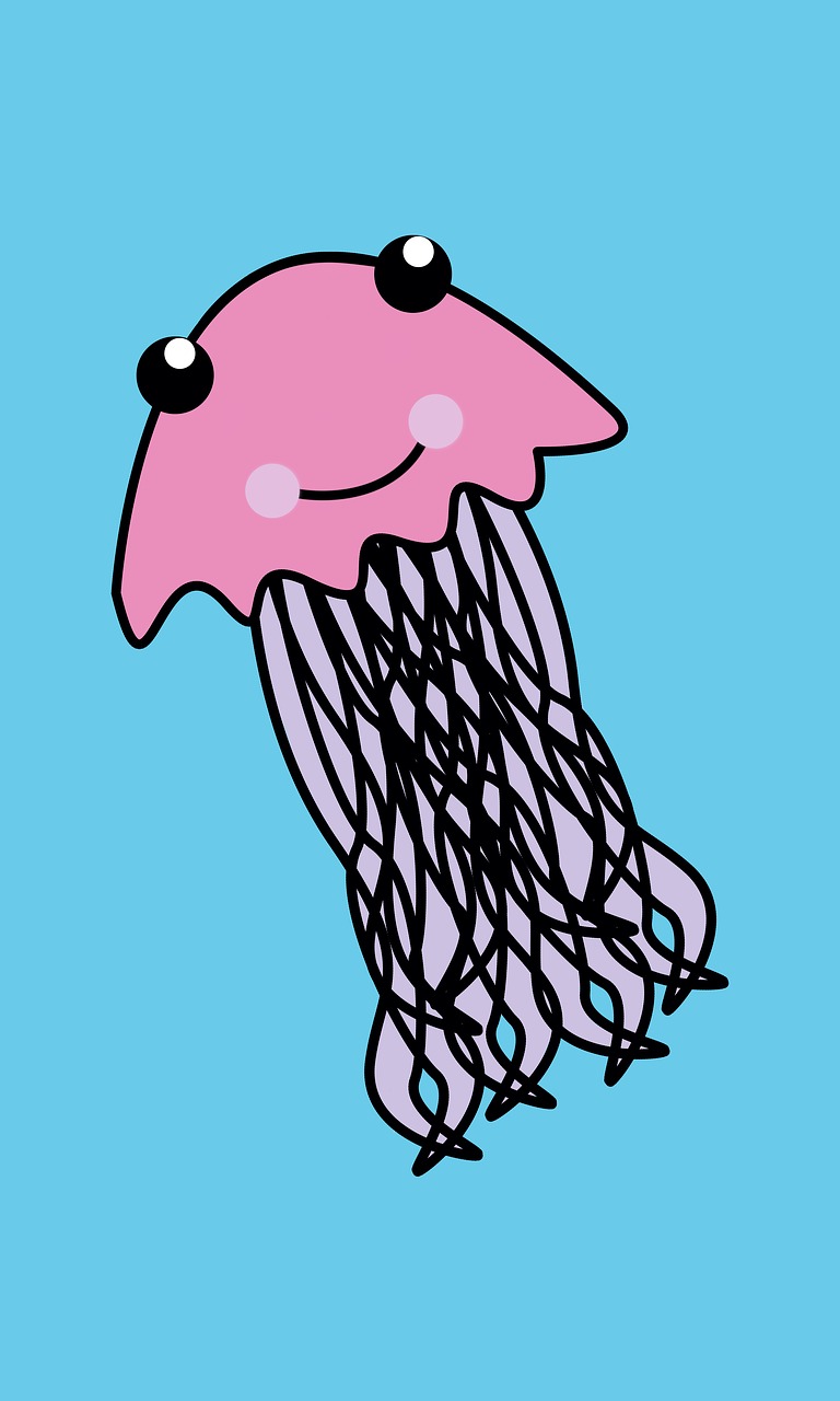 jellyfish cute illustration cartoon free photo