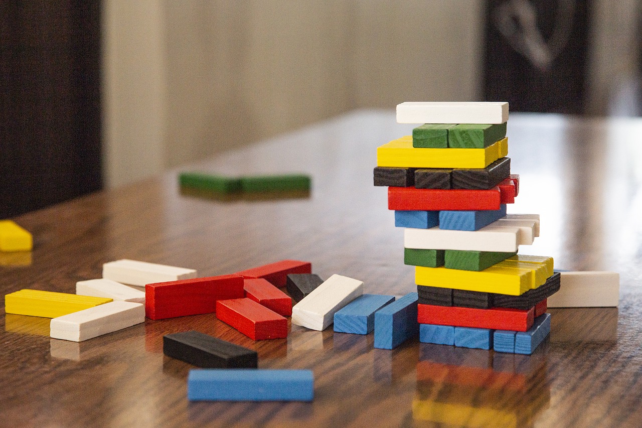 jenga  game  play free photo