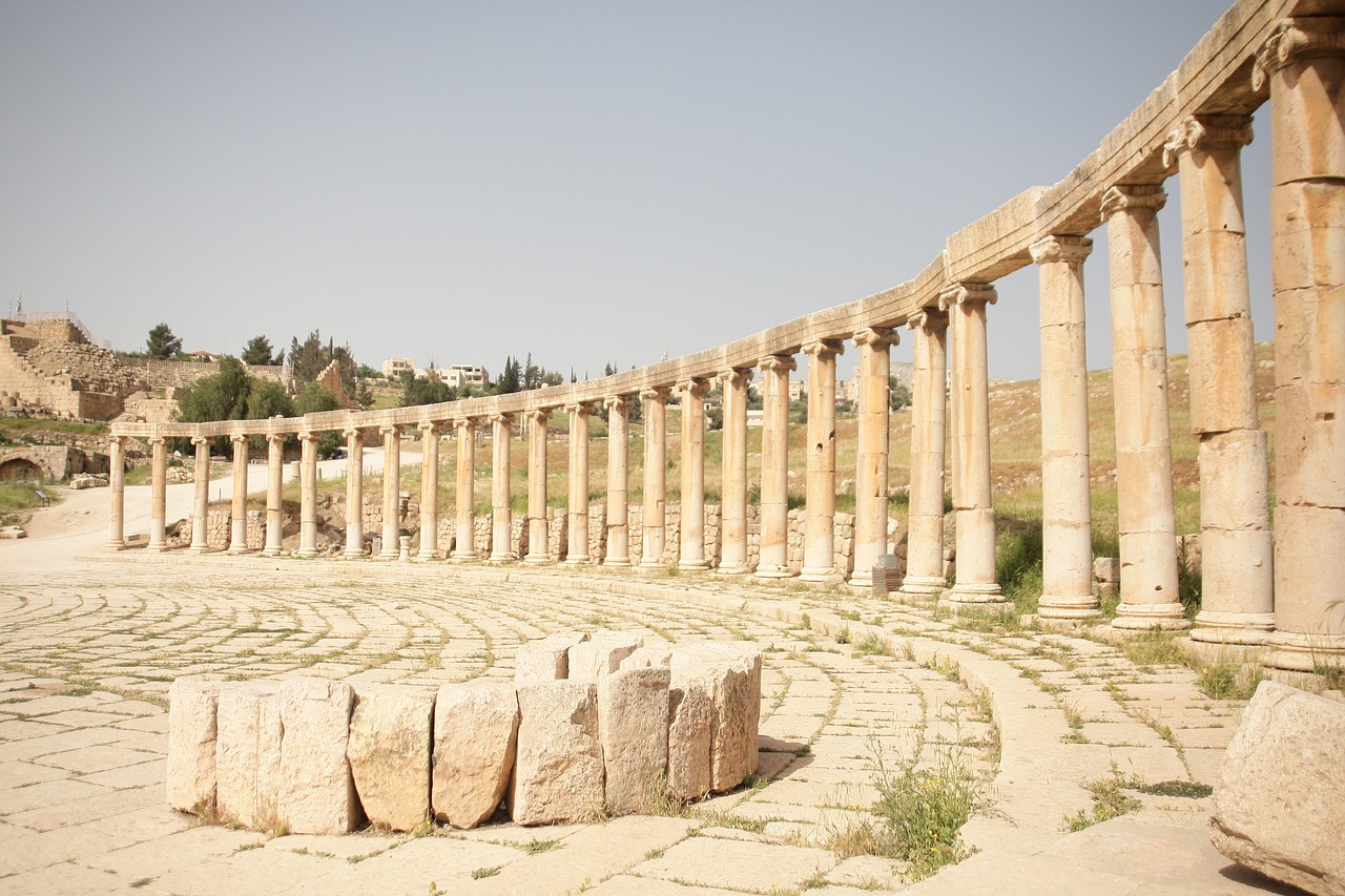 jerash  jordan  roman ruins free photo