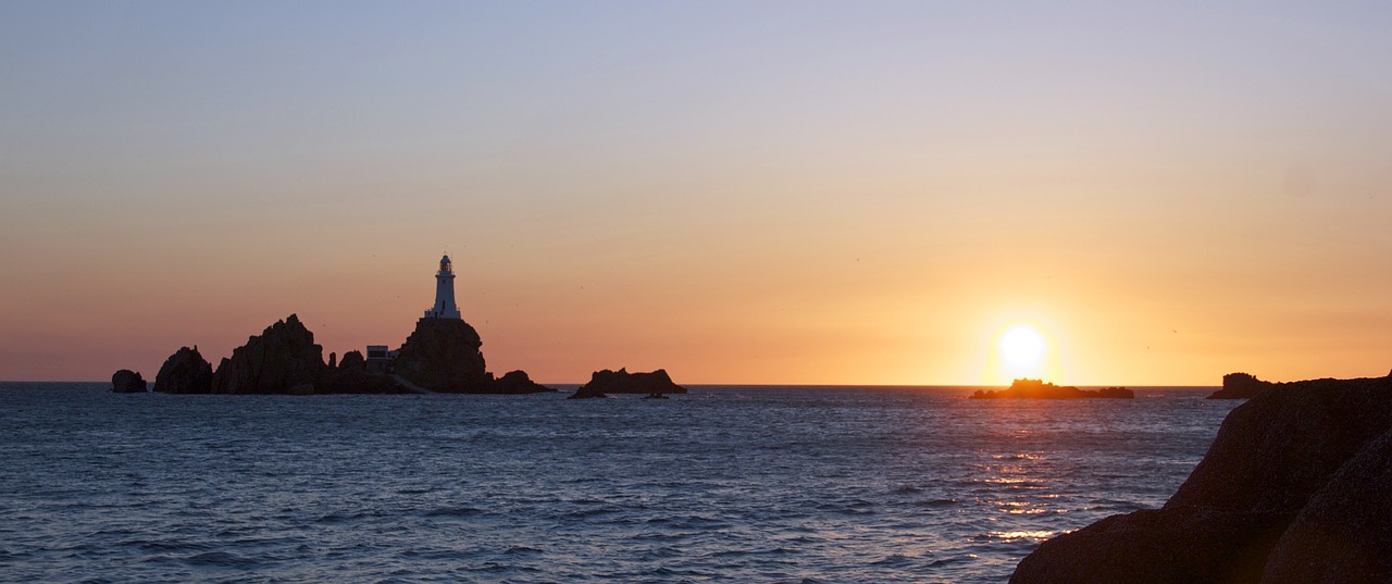 jersey sunset lighthouse free photo