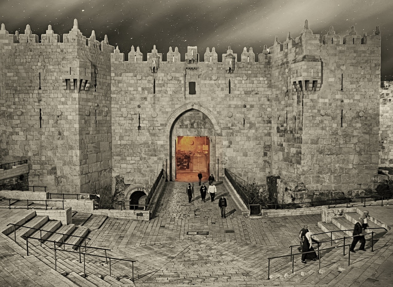 jerusalem damašská gateway gateway free photo