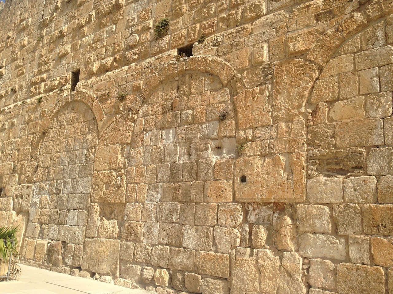 jerusalem israel western wall brick wall free photo