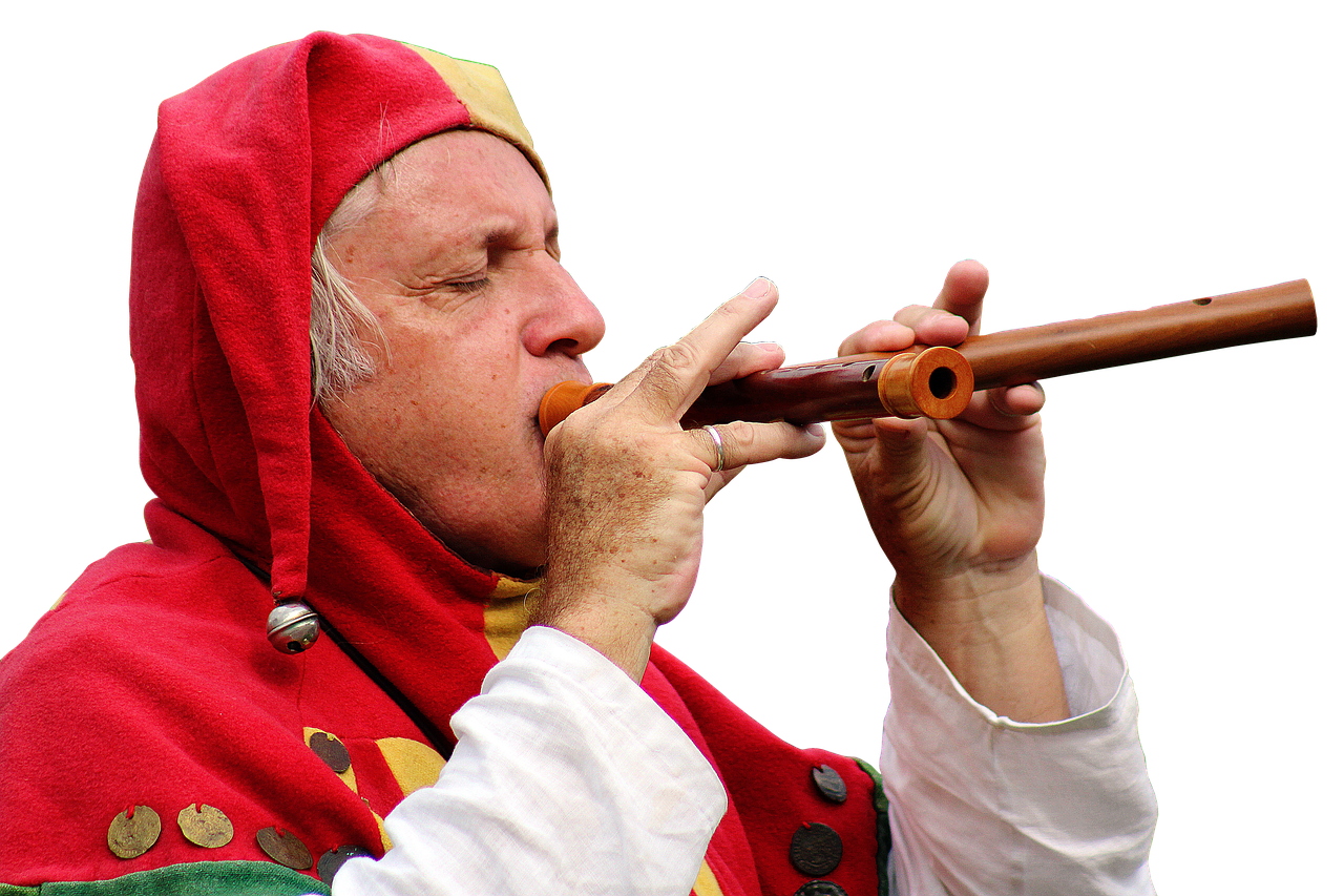 jester musician flautist free photo