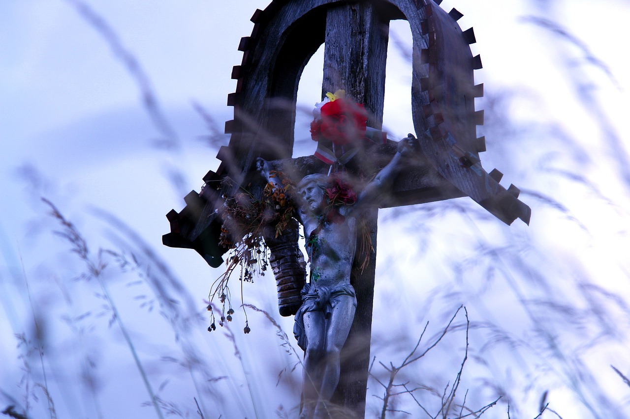 jesus cross outside free photo