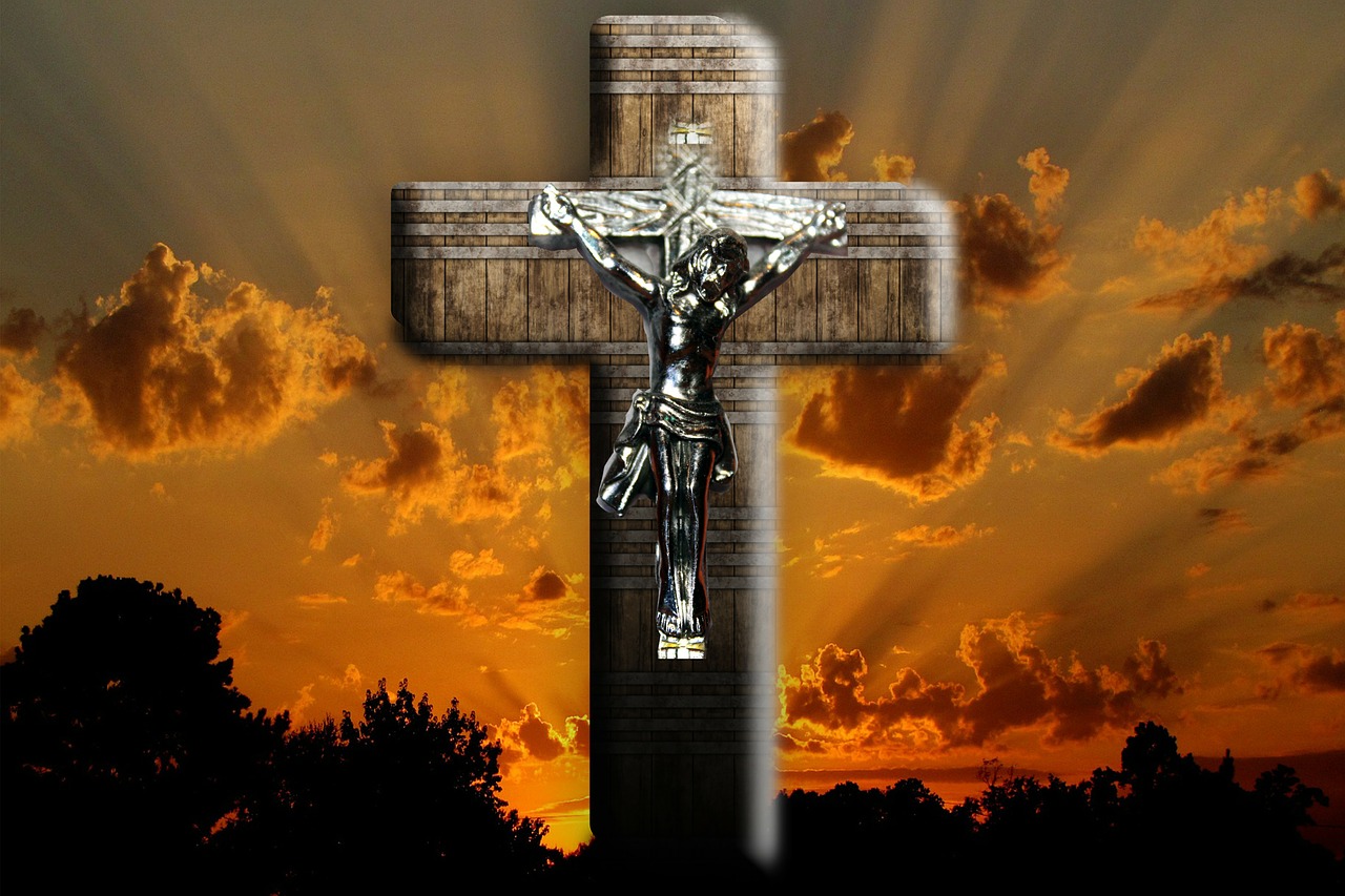 jesus crucifixion sunset free photo