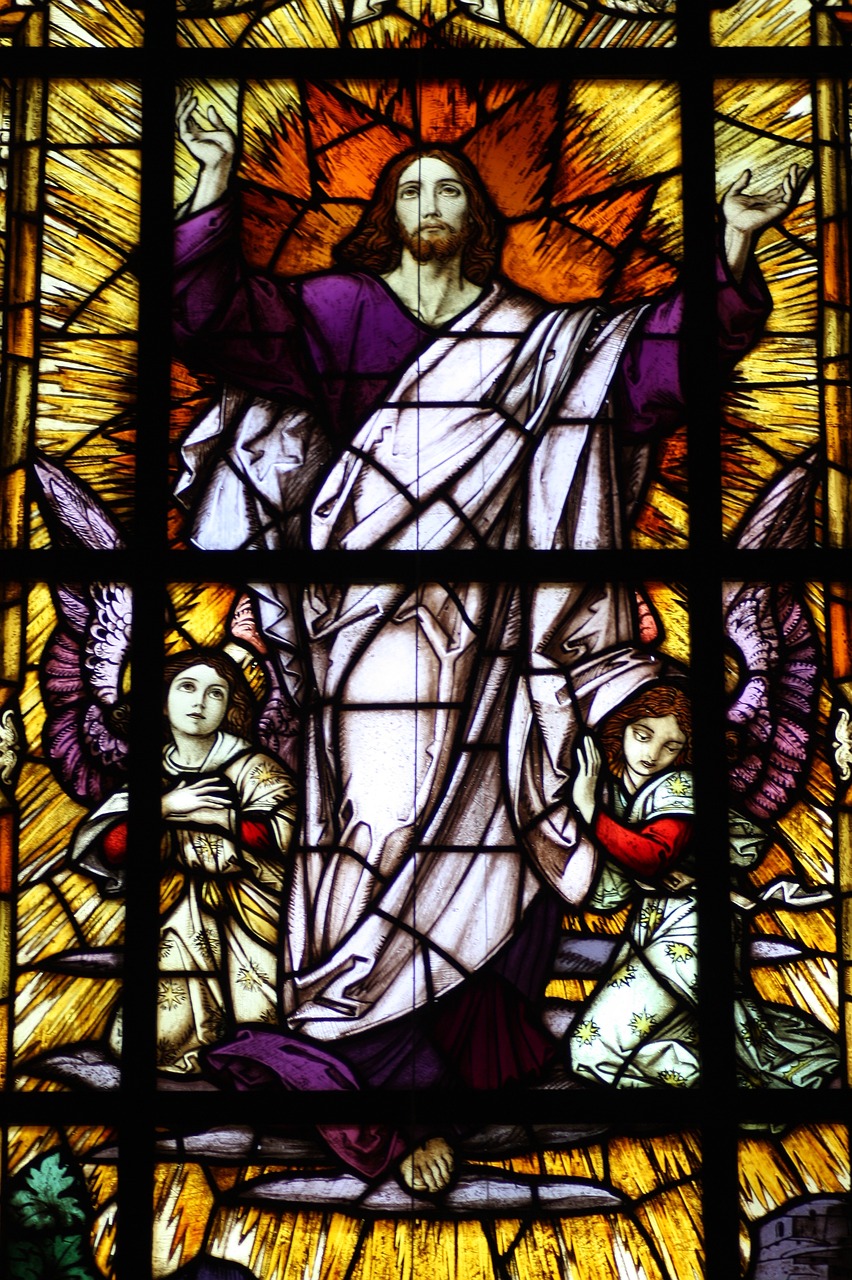 jesus  resurrection  church window free photo