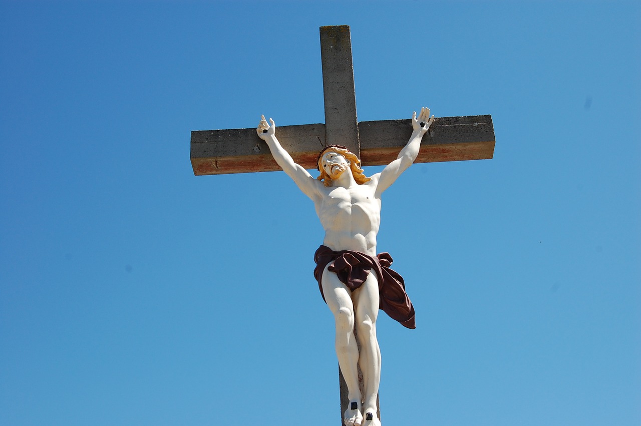 jesus statue cross free photo