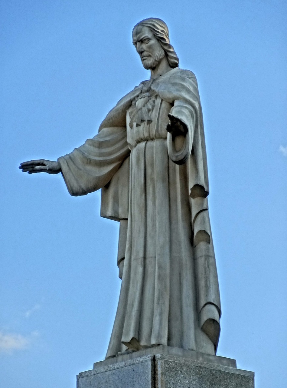 jesus christ monument bydgoszcz free photo