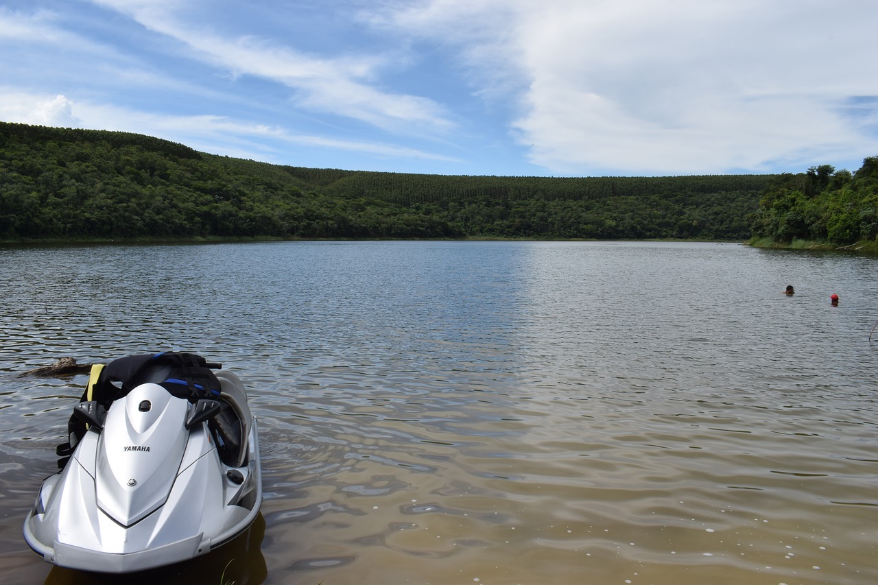 jetski pond fun free photo