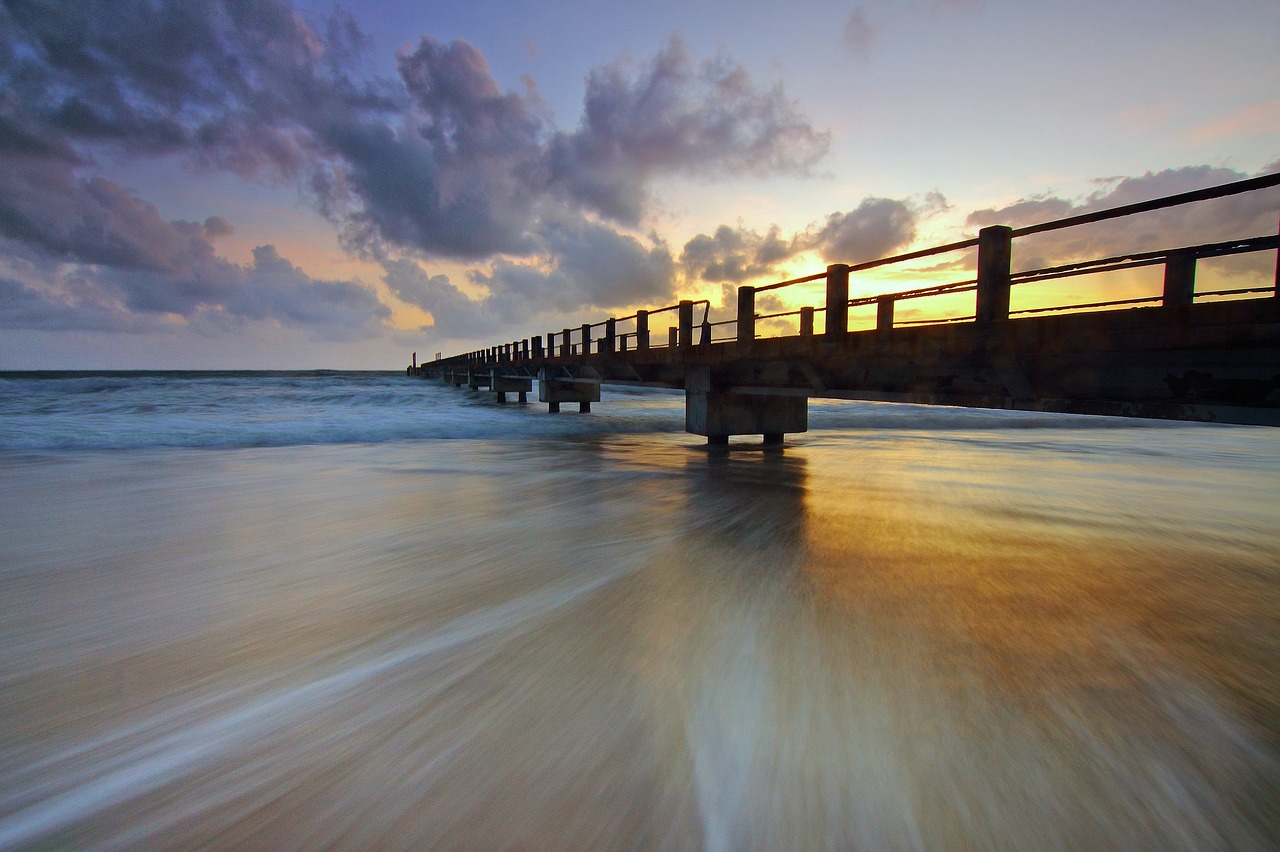 jetty sea ocean free photo