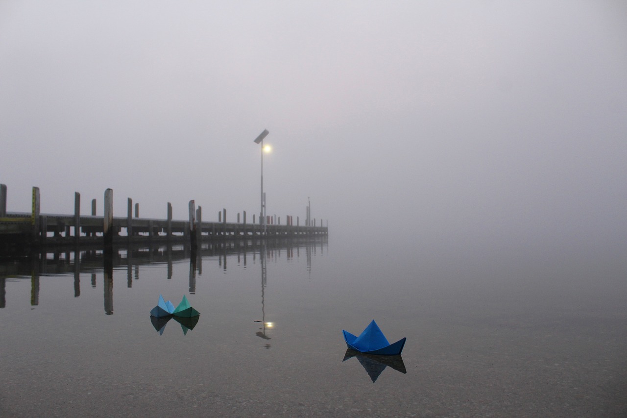 jetty pier fog free photo