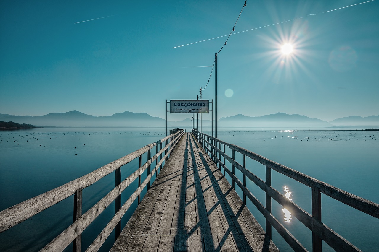 jetty  chiemsee  boardwalk free photo