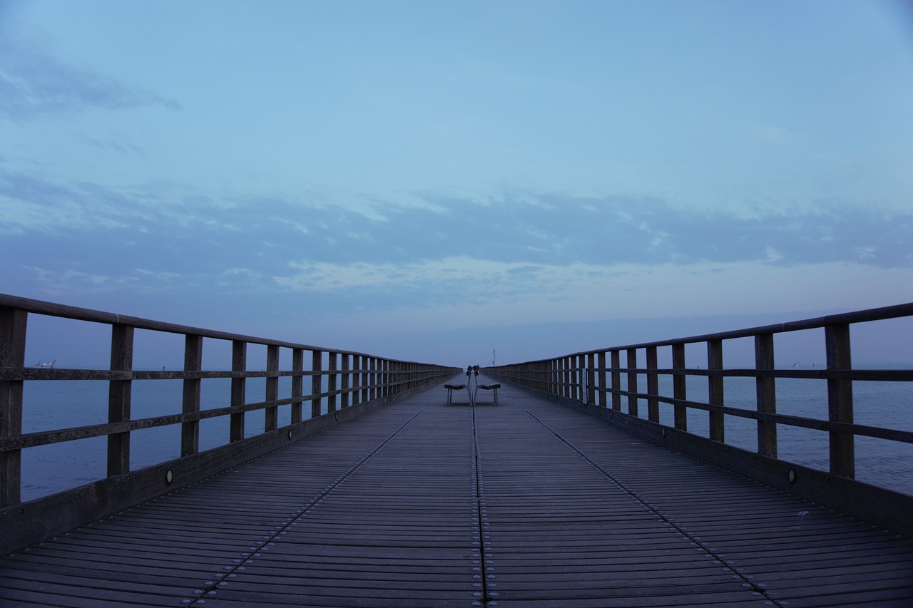 jetty  sea  winter free photo