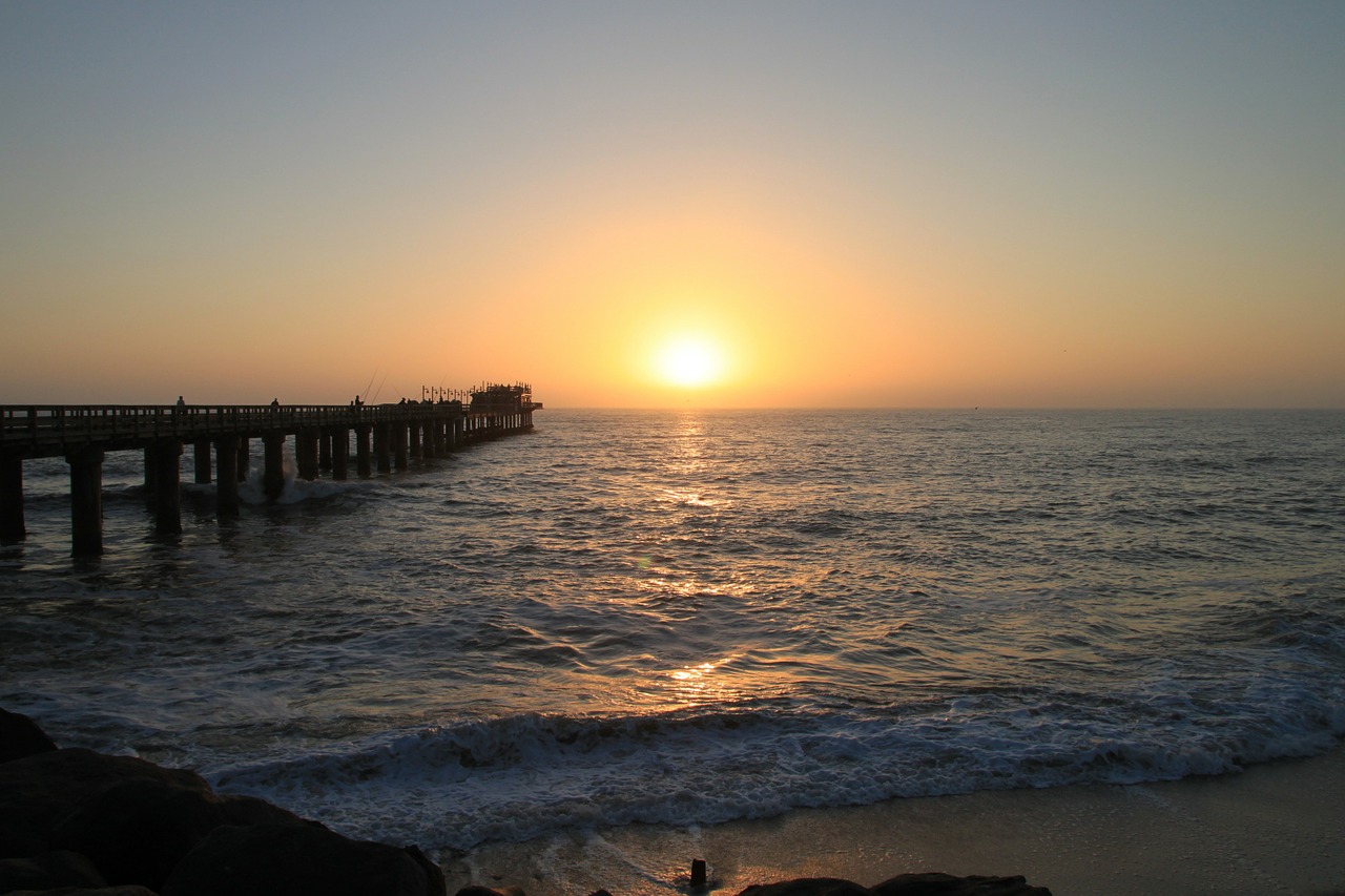 jetty ocean namibia free photo