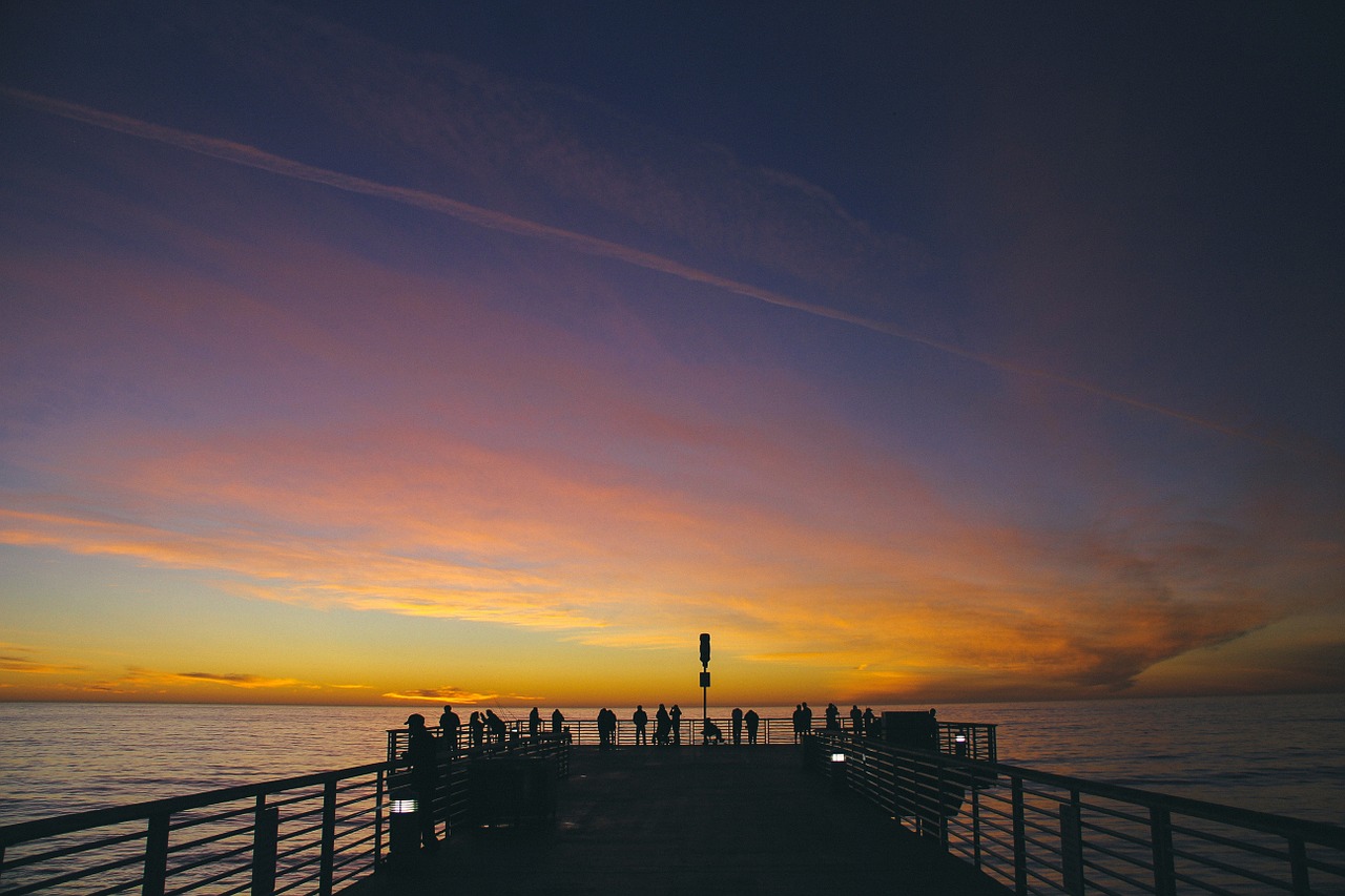 jetty twilight pier free photo