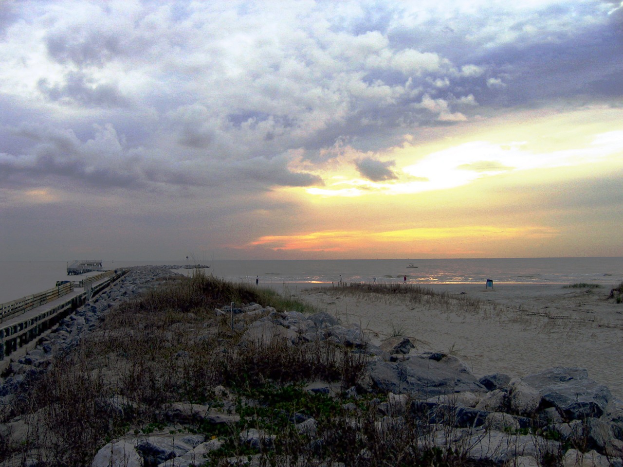 jetty beach ocean free photo