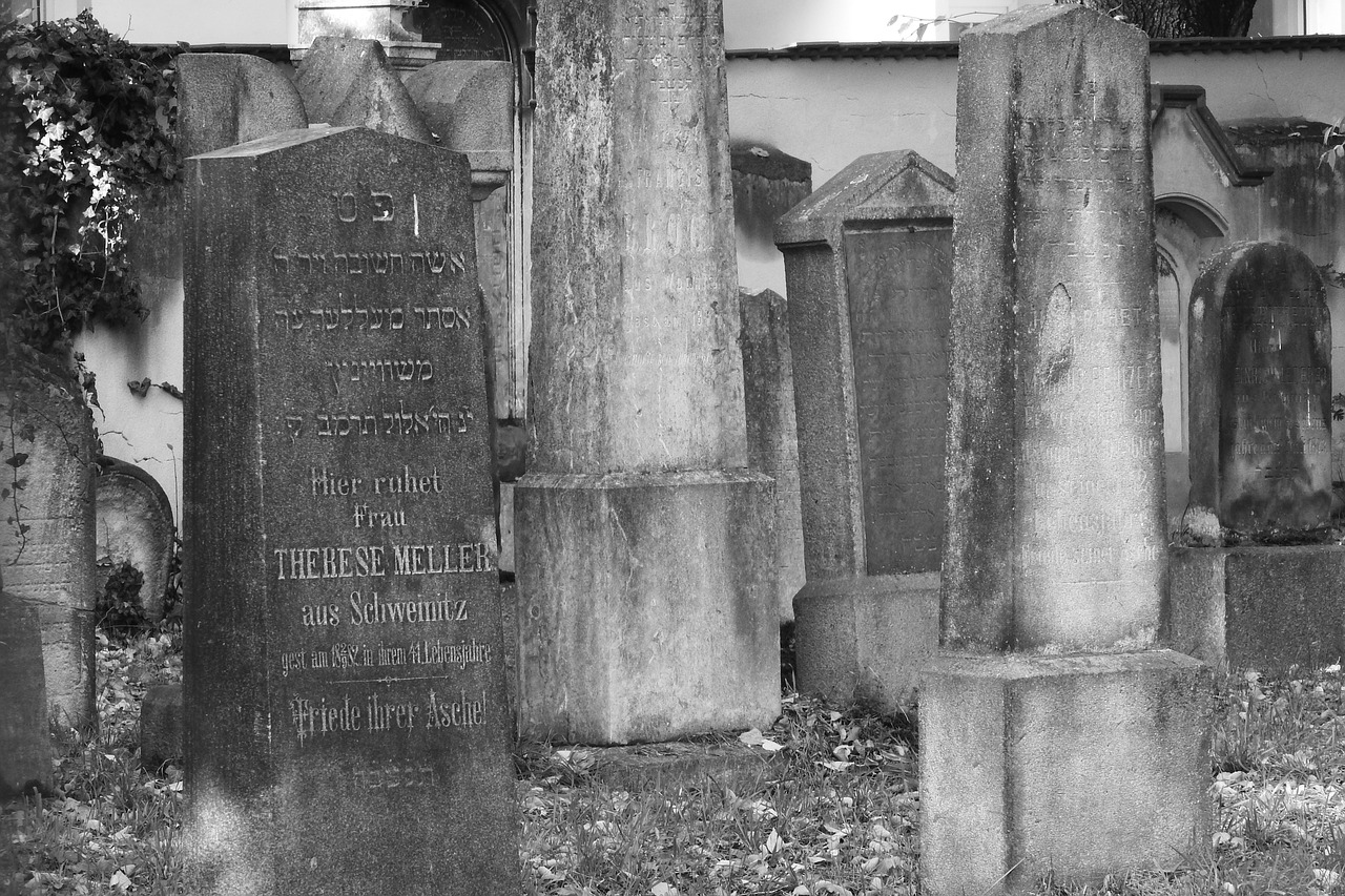 jewish cemetery cemetery tombstone free photo