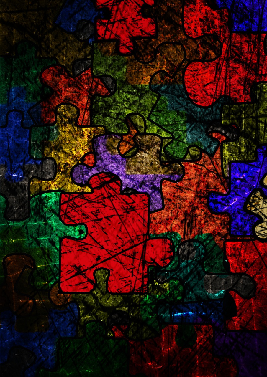 jigsaw puzzle puzzle pieces grunge free photo